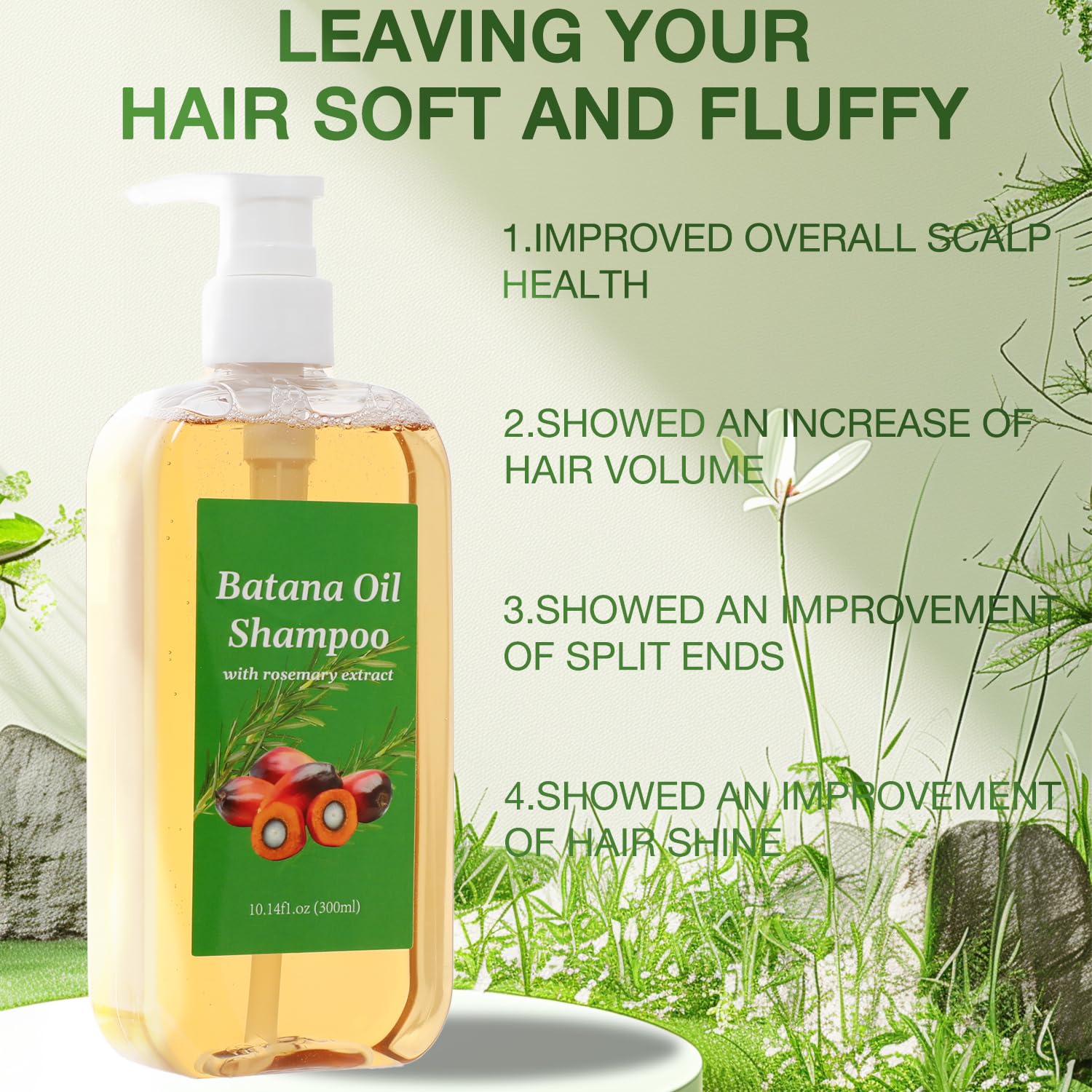 Shampoo De Batana, Rosemary Oil Shampoo,Batana Shampoo,Batana Shampoo with Rosemary Extract, Shampoo De Batana Para La Caida Del Cabello, Nourishing & Regenerating Hair-Soft and Fluffy for Men & Women